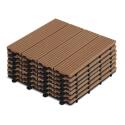 Set di pavimento ad incastro per esterno in legno composito - (30 x 30 x 2,5 cm)