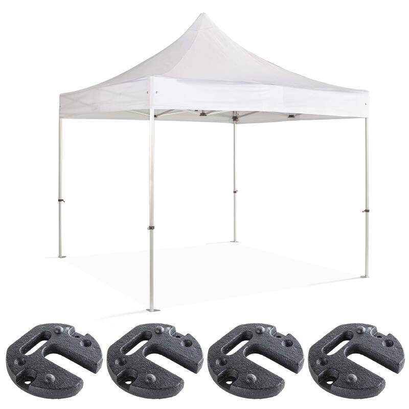 Gazebo pieghevole in alluminio 3x3m 300g/m² 40mm + 4 zavorre