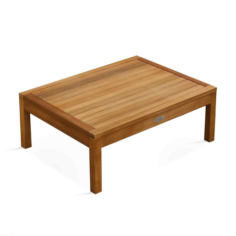 Tavolina da salotto da giardino in legno di eucalipto FSC® 80 x 60 x 30 cm