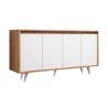 Buffet a 4 ante in melaminico bianco