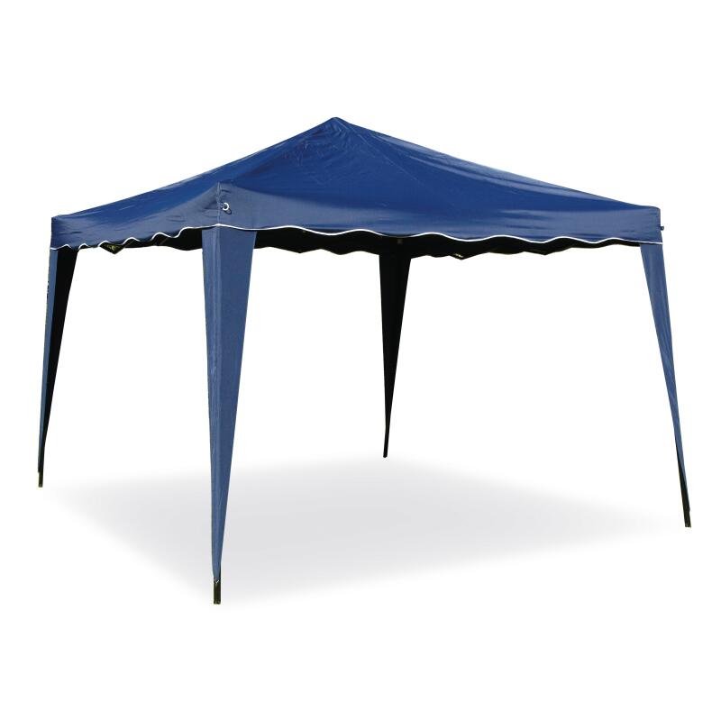 Tendone gazebo pieghevole blu 3x3m - 160 g/m²