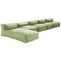 Mobile da giardino componibile con 4 poltrone e 1 chaise longue 